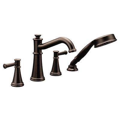 Belfield 2-Handle Deck-Mount Roman Tub Faucet with Handshower in Oil Rubbed Bronze (Valve Sold Separately)