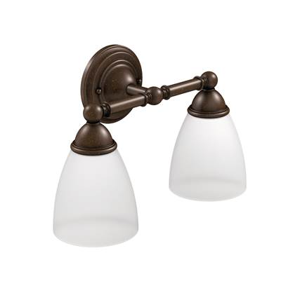 Moen Oil Rubbed Bronze Two Globe Bath Light