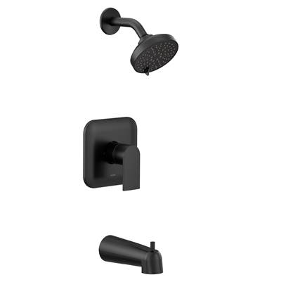 Genta M-CORE 2-Series Eco Performance 1-Handle Tub and Shower Trim Kit in Matte Black (Valve Sold Separately)