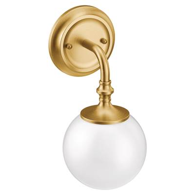 Brushed Gold One Globe Bath Light