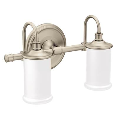Brushed Nickel Two Globe Bath Light