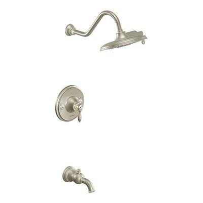 Moen Weymouth 1-Handle Posi-Temp Tub and Shower Trim Kit in Brushed Nickel (Valve Sold Separately)