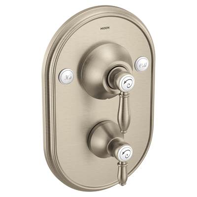 Moen Weymouth Posi-Temp with Built-in 3-Function Transfer Valve Trim Kit, Valve Required, Brushed Nickel