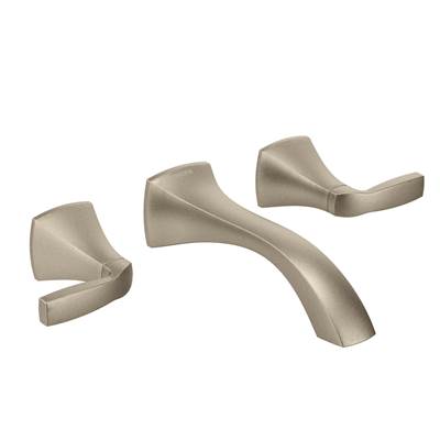 Moen Voss Wall Mount 2-Handle Low-Arc Lavatory Faucet Trim Kit in Brushed Nickel (Valve Sold Separately)