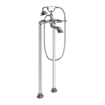 Moen Weymouth Two Handle Tub Filler with Lever-Handles and Handshower, Chrome