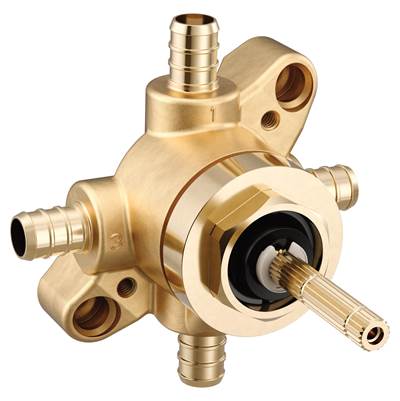 Moen M-CORE 2 or 3 Function Transfer Valve with Crimp Ring PEX Connections - Unfinished
