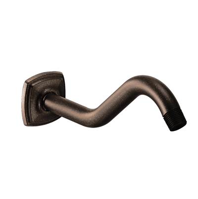 Curved Shower Arm with Wall Flange, Oil Rubbed Bronze