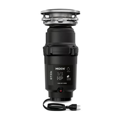 Moen Lite Series 1/3HP Garbage Disposal with Fast Track Install - Unfinished