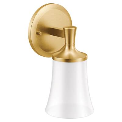 Brushed Gold One Globe Bath Light