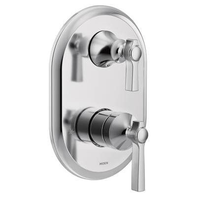Flara M-CORE 3-Series 2-Handle Shower Trim with Integrated Transfer Valve in Chrome (Valve Sold Separately)