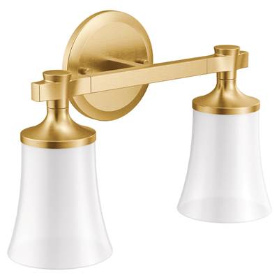 Brushed Gold Two Globe Bath Light