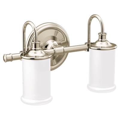 Moen Polished Nickel Two Globe Bath Light
