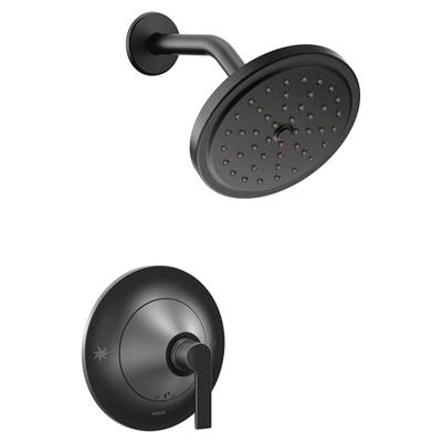 Doux Single-Handle Eco-Performance Posi-Temp Shower Faucet Trim Kit in Matte Black (Valve Sold Separately)