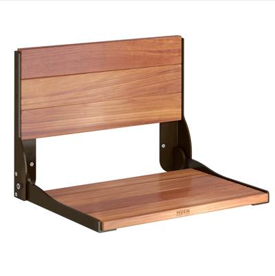 Moen Teak Folding Shower Seat - Old World Bronze