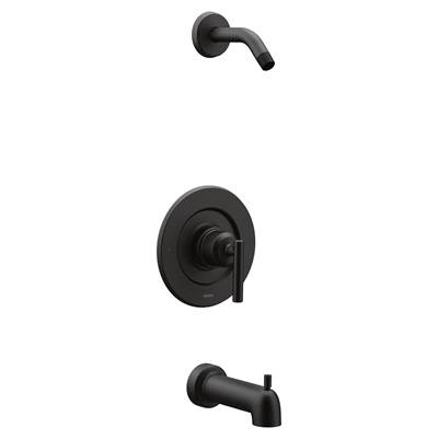 Gibon Single-Handle Posi-Temp Tub and Shower Faucet Trim Kit in Matte Black (Shower Head and Valve Not Included)