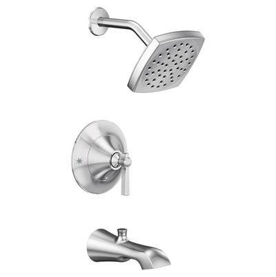 Flara Posi-Temp Rain Shower 1-Handle Tub and Shower Faucet Trim Kit in Chrome (Valve Sold Separately)