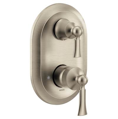 Moen Wynford M-CORE 3-Series 2-Handle Shower Trim with Integrated Transfer Valve in Brushed Nickel (Valve Sold Separately)