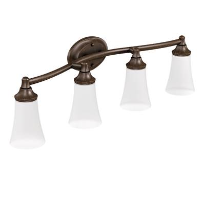 Moen Oil Rubbed Bronze Four Globe Bath Light