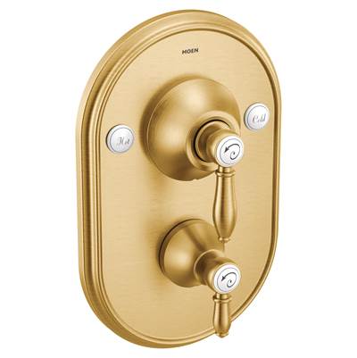 Moen Weymouth Posi-Temp with Built-in 3-Function Transfer Valve Trim Kit, Valve Required, Brushed Gold