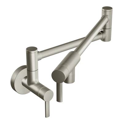 Moen Modern Wall Mount Swing Arm Folding Pot Filler Kitchen Faucet, Spot Resist Stainless