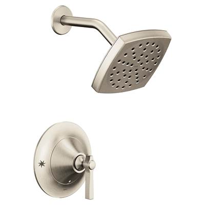 Flara Posi-Temp Rain Shower 1-Handle Eco-Performance Shower Only Faucet Trim Kit in Brushed Nickel (Valve Sold Separately)