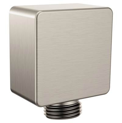 Moen Square Drop Ell Handheld Shower Wall Connector, Spot Resist Brushed Nickel