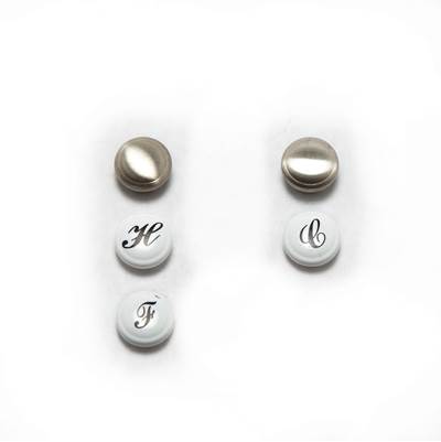 Moen Kingsley Hot and Cold Handle Index Caps Kit - Brushed Nickel