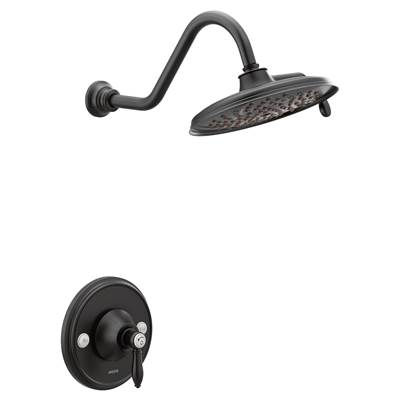 Moen Weymouth 1-Handle Eco-Performance Shower Trim Kit in Matte Black (Valve Sold Separately)