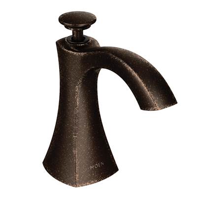 Moen Transitional Deck Mounted Kitchen Soap Dispenser with Above the Sink Refillable Bottle, Oil Rubbed Bronze