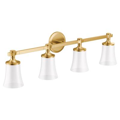 Brushed Gold Four Globe Bath Light