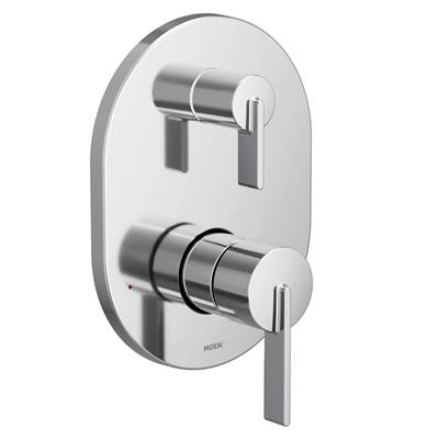 Cia M-CORE 3-Series 2-Handle Shower Trim with Integrated Transfer Valve in Chrome (Valve Sold Separately)