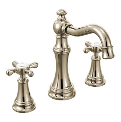 Moen Weymouth 8 in. Widespread 2-Handle High-Arc Bathroom Faucet Trim Kit in Nickel (Valve Sold Separately) - Polished Nickel