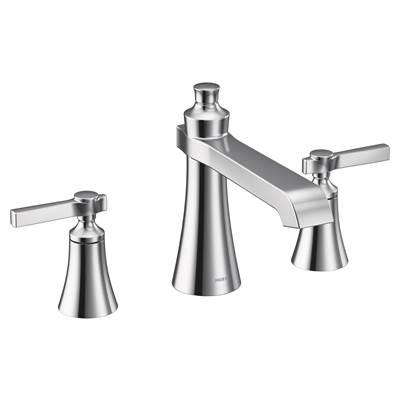 Flara 2-Handle Deck-Mount Roman Tub Faucet Trim Kit with Lever Handles in Chrome (Valve Sold Separately)