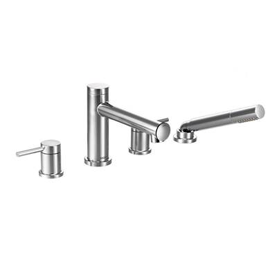 Align 2-Handle Deck Mount Roman Tub Faucet Trim Kit with Hand shower in Chrome (Valve Sold Separately)