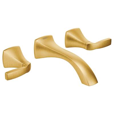 Moen Voss Wall Mount 2-Handle Low-Arc Lavatory Faucet Trim Kit in Brushed Gold (Valve Sold Separately)