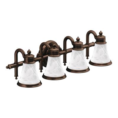 Moen Oil Rubbed Bronze Four Globe Bath Light