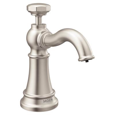 Moen Paterson Deck Mounted Kitchen Soap Dispenser with Above the Sink Refillable Bottle, Spot Resist Stainless