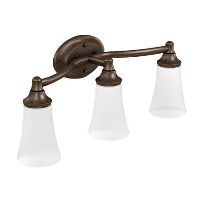 Moen Oil Rubbed Bronze Three Globe Bath Light