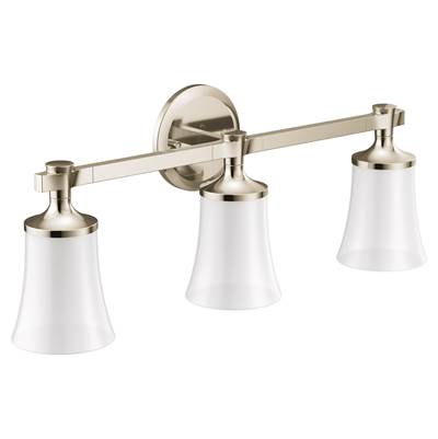 Moen Polished Nickel Three Globe Bath Light