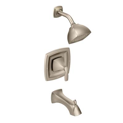 Moen Voss Posi-Temp Single-Handle Tub and Shower Trim Kit in Brushed Nickel (Valve Sold Separately)