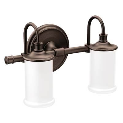 Moen Oil Rubbed Bronze Two Globe Bath Light