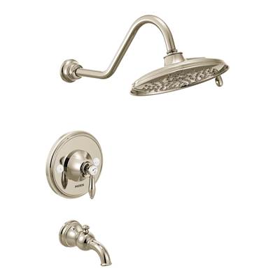 Moen Weymouth 1-Handle Posi-Temp Eco-Performance Tub and Shower Trim Kit in Nickel (Valve Sold Separately) - Polished Nickel