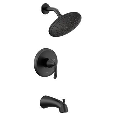 Glyde M-CORE 2-Series Eco Performance 1-Handle Tub and Shower Trim Kit in Matte Black (Valve Sold Separately)