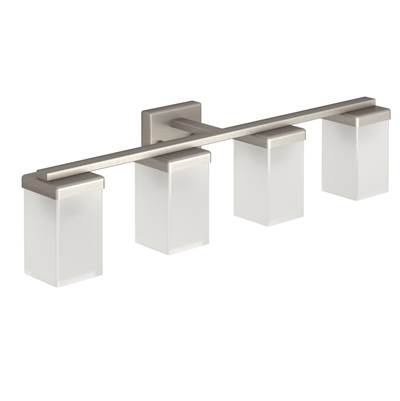 Brushed Nickel Four Globe Bath Light