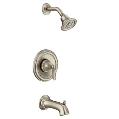 Brantford Single-Handle 1-Spray Posi-Temp Tub and Shower Faucet Trim Kit in Brushed Nickel (Valve Sold Separately)