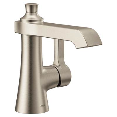 Flara One-Handle Single Hole Bathroom Faucet with Drain Assembly, Brushed Nickel