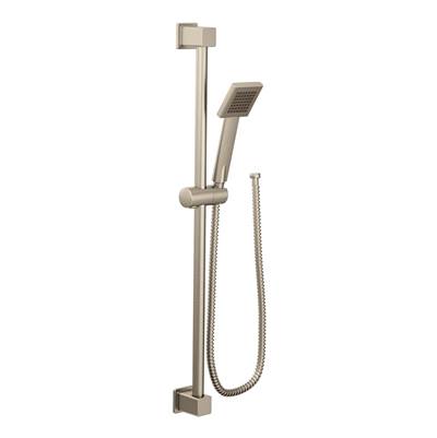 90 Degree Modern Eco-Performance Handshower Handheld Shower with 30-Inch Slide Bar and 69-Inch Metal Hose, Brushed Nickel