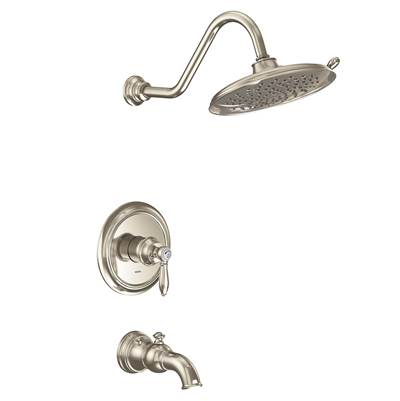 Moen Weymouth M-CORE 2-Series Eco Performance 1-Handle Tub and Shower Trim Kit in Polished Nickel (Valve Sold Separately)