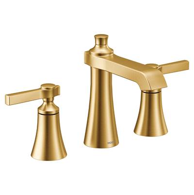 Flara 8 in. Widespread 2-Handle High-Arc Bathroom Faucet Trim Kit in Brushed Gold (Valve Sold Separately)