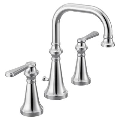 Colinet Traditional Two-Handle Widespread High-Arc Bathroom Faucet with Lever Handles, Valve Required, in Chrome
